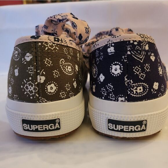 NEW SUPERGA 2750 "Bandana" Canvas w/Bandana Print Sneakers Sz.6/36 Ret. $89 - Picture 7 of 10